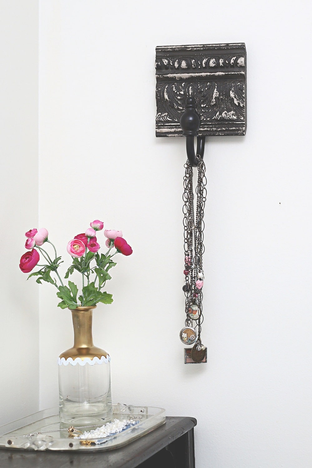 How To Upcycle Curtain Holdback Hooks Into Wall Hangers