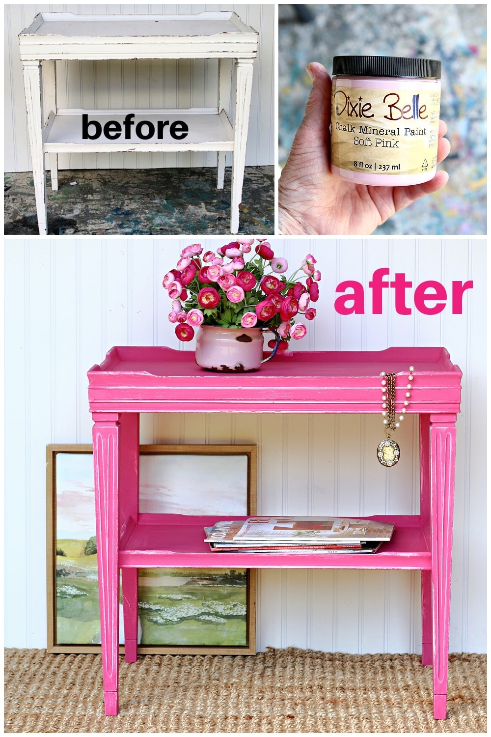 before and after furniture makeover