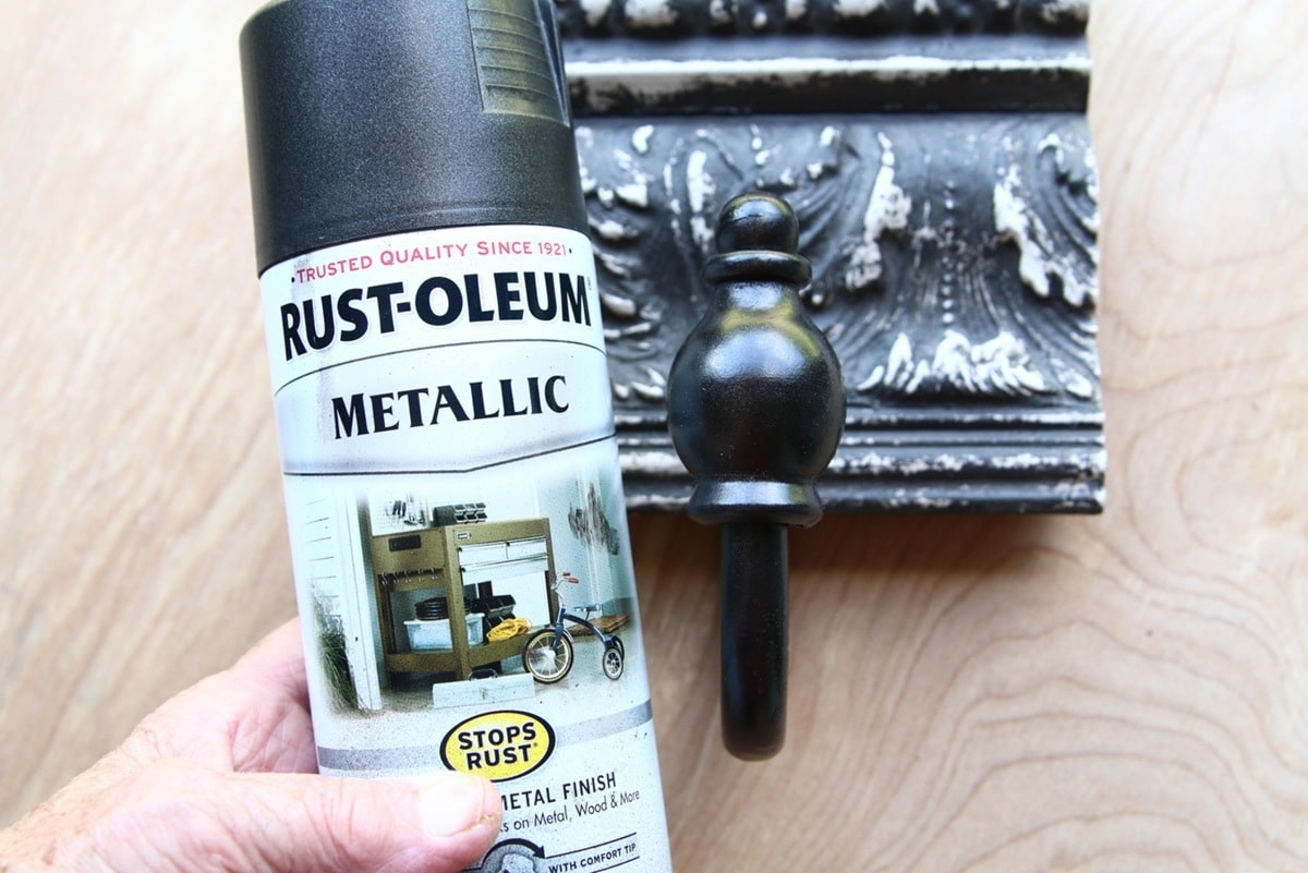 how to spray paint metal with Rustoleum Metallic Oil Rubbed Bronze