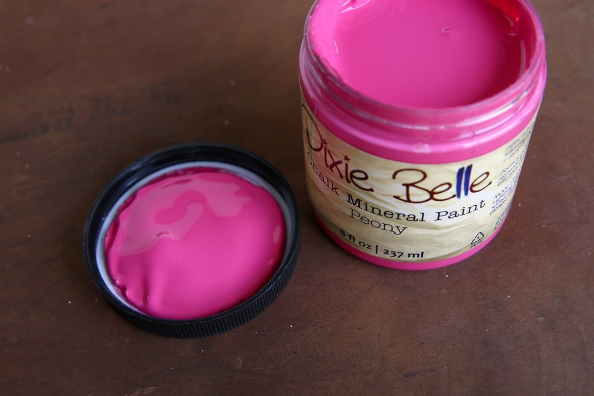 painting furniture with Dixie Belle Chalk Mineral Paint color Peony (2)