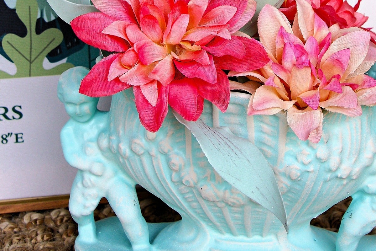 how to dry brush painted decor with white paint