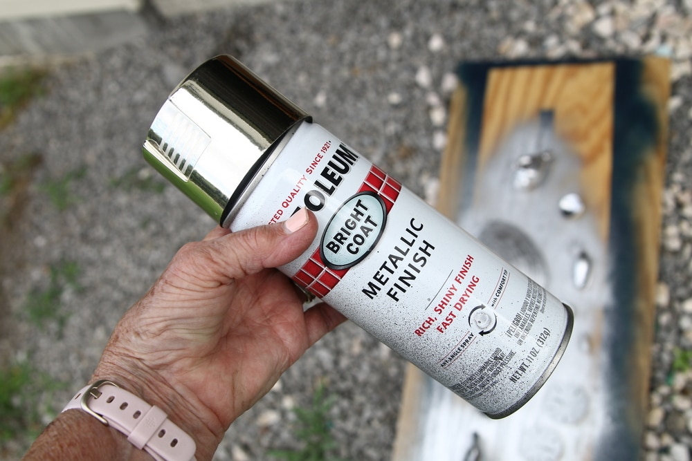 metallic silver paint for seashells