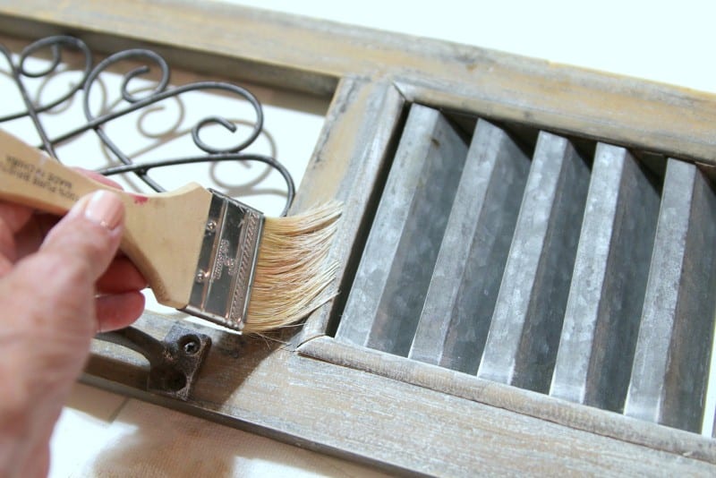 how to dry brush white paint onto a thrift store find (4) (Custom)