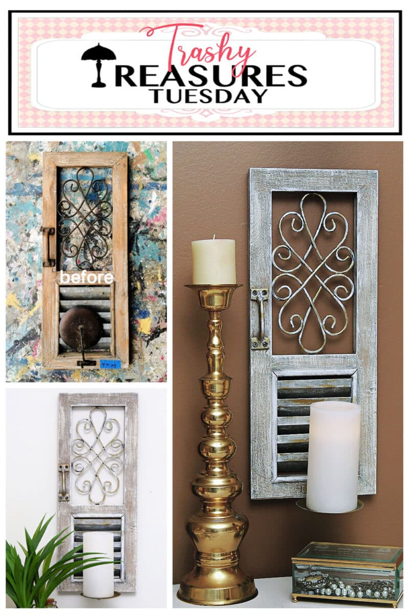 how to update a rustic wall candle holder