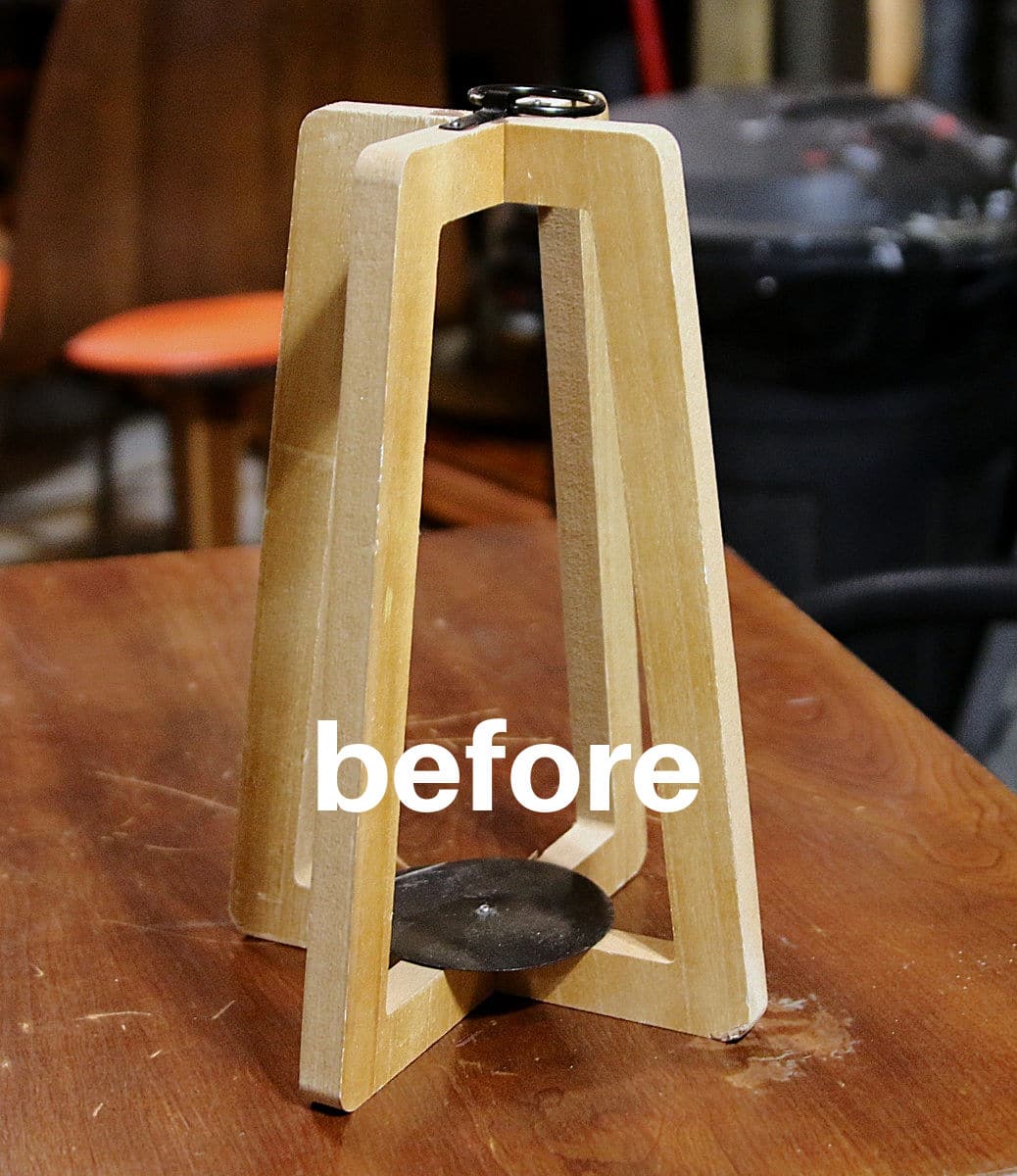 candle holder before makeover
