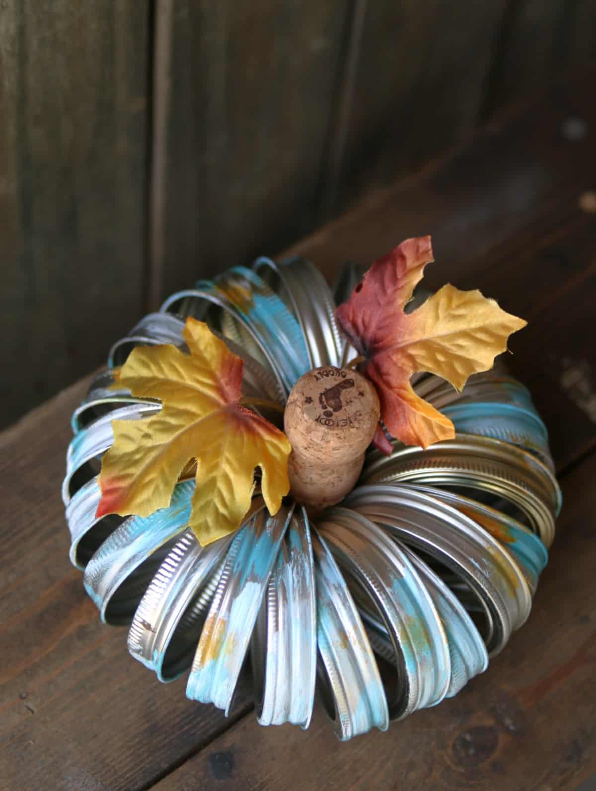 canning jar rings pumpkin DIY 