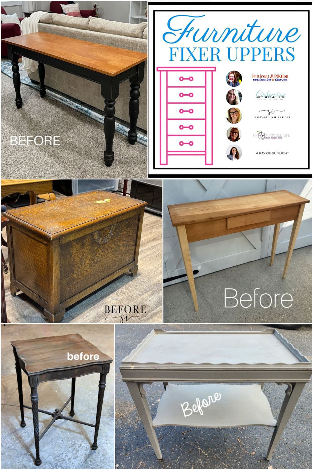 furniture fixer upper bloggers furniture makeover series