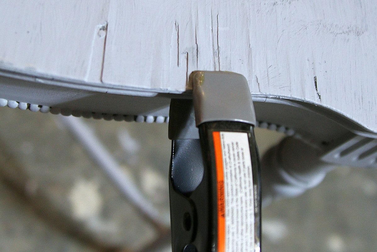 glue and clamp loose veneer