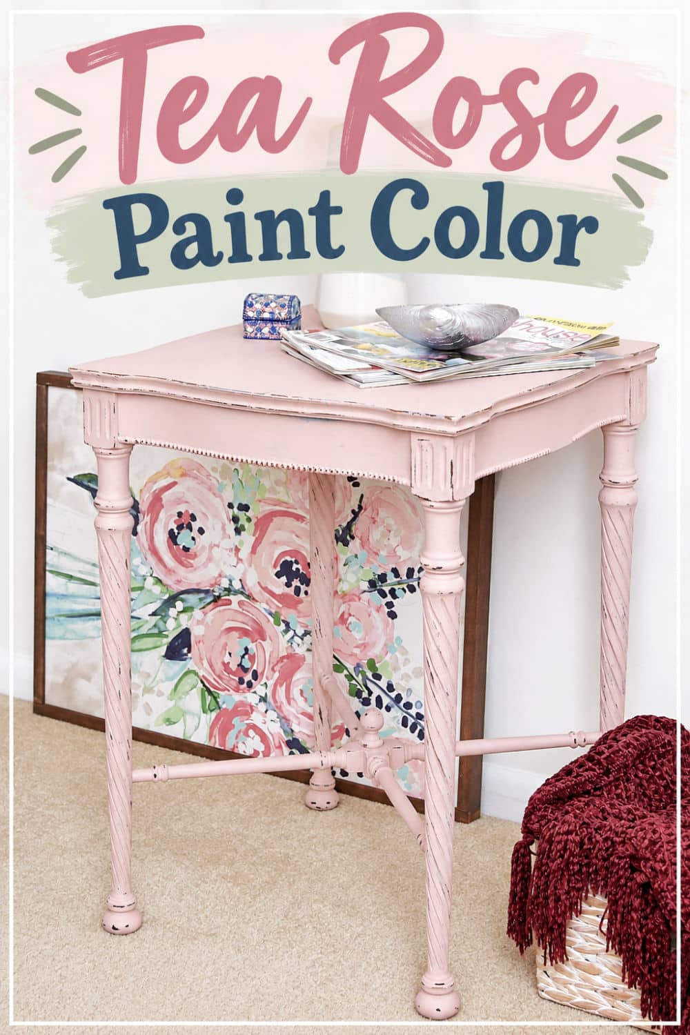 how to paint furniture tea rose color from Dixie Belle
