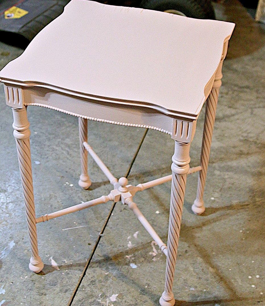 how to paint furniture with chalk mineral paint color tea rose from Dixie Belle