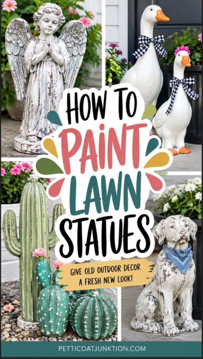 how to paint lawn statues with outdoor paint