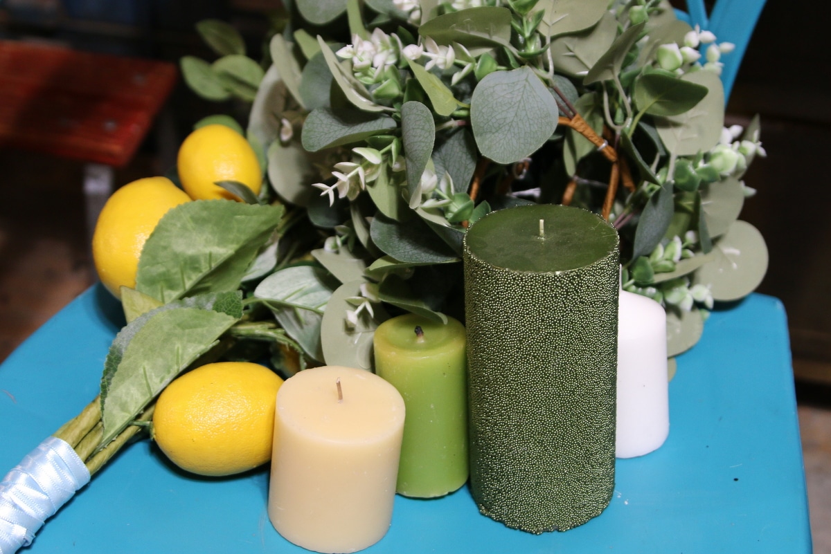 how to upcycle thrift store candle holders and wreaths (4)