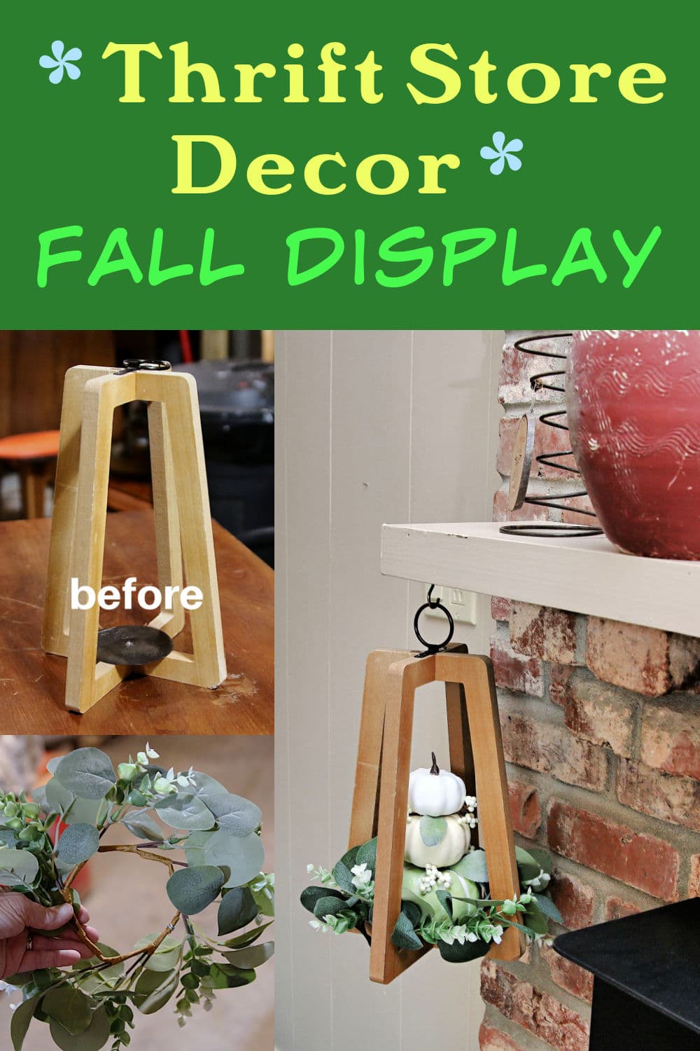 thrift store decor fall display