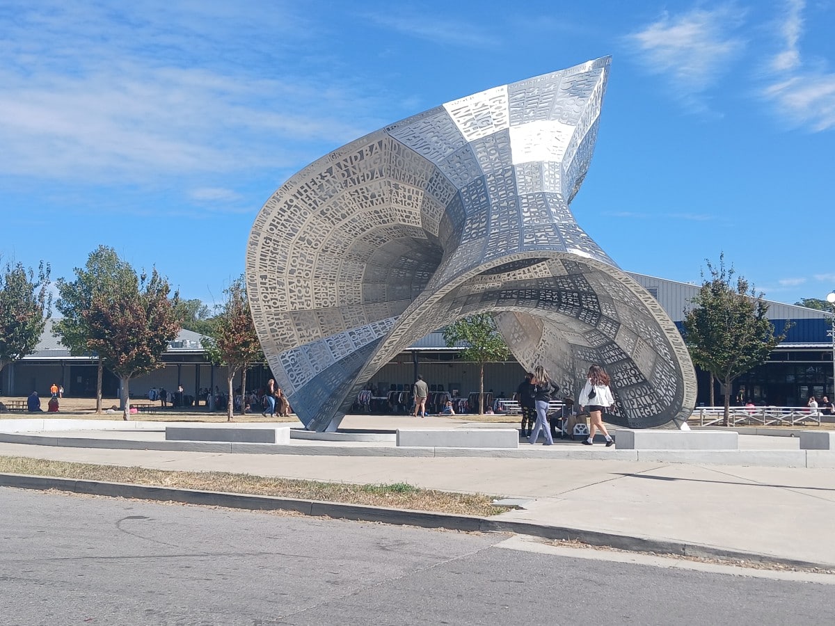 The sculpture at The Nashville Flea Market