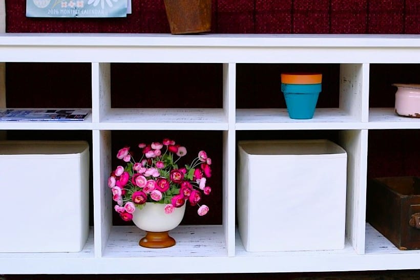 black distressing on white furniture