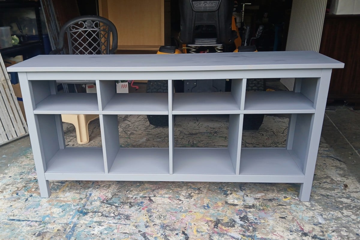 furniture painted with Dixie Belle gray Bonding Boss primer 