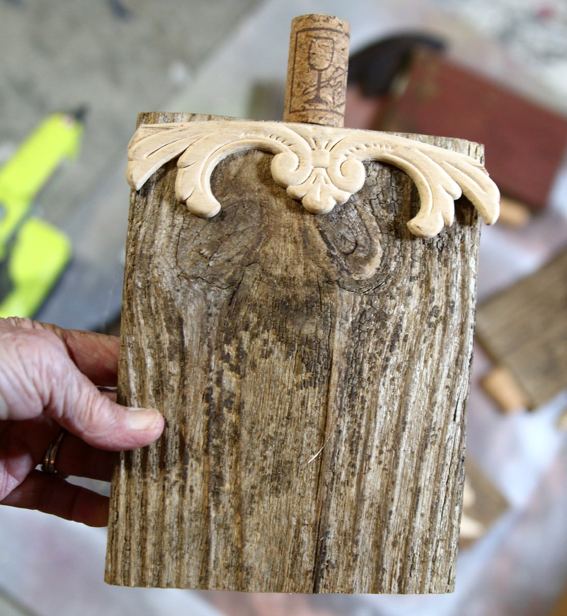 how to make wood block pumpkins with reclaimed wood trim (7)