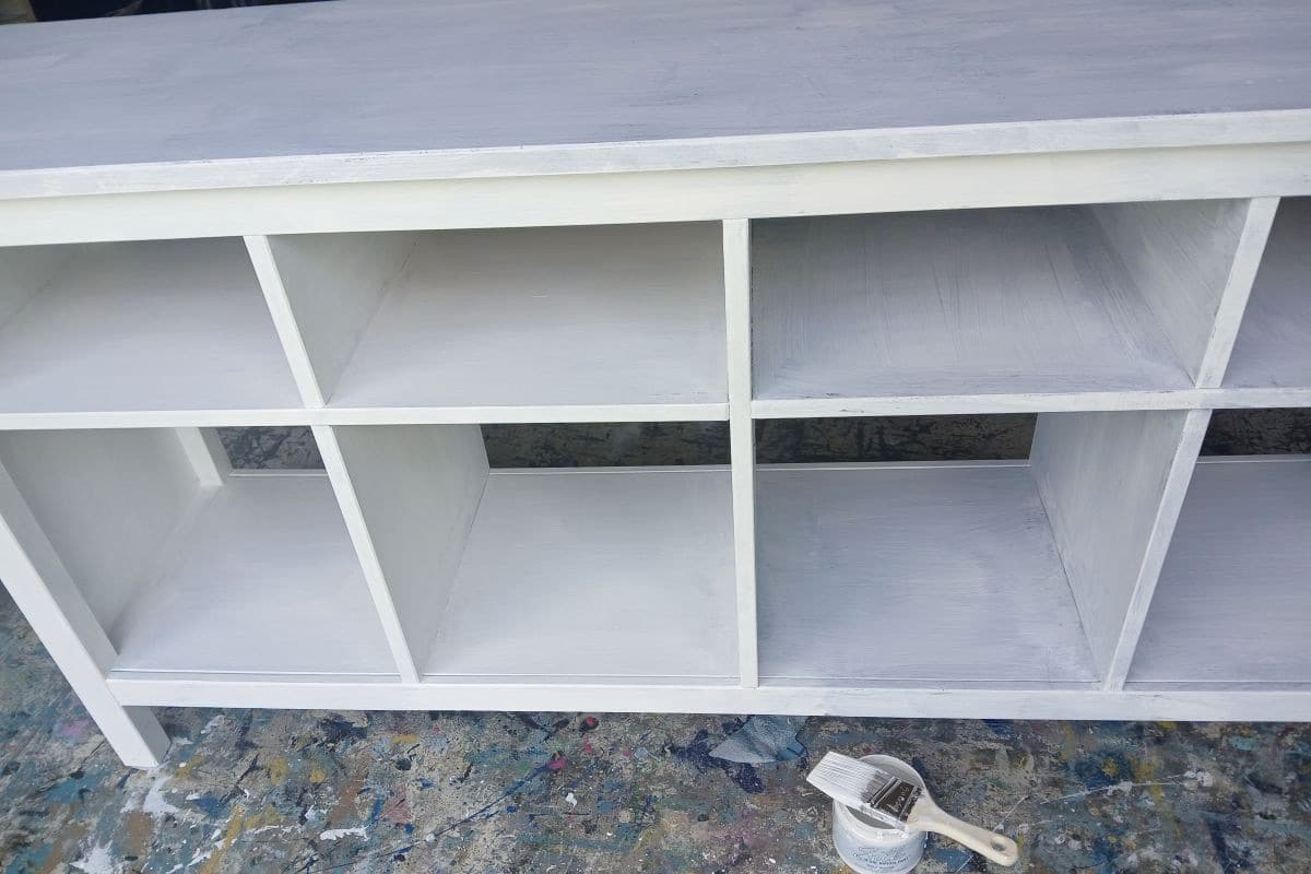 one coat of paint with Dixie Belle paint for furniture makeover