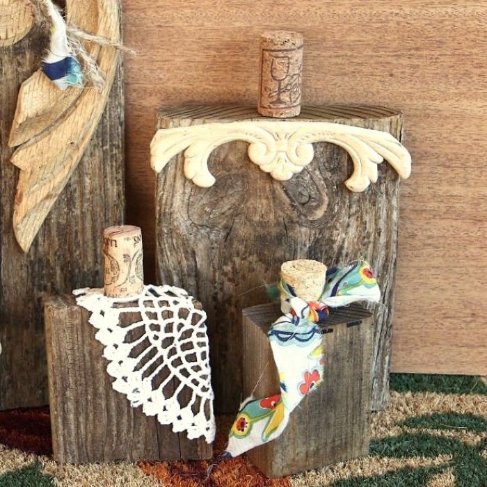 reclaimed and upcycled wood pumpkin idea for fall