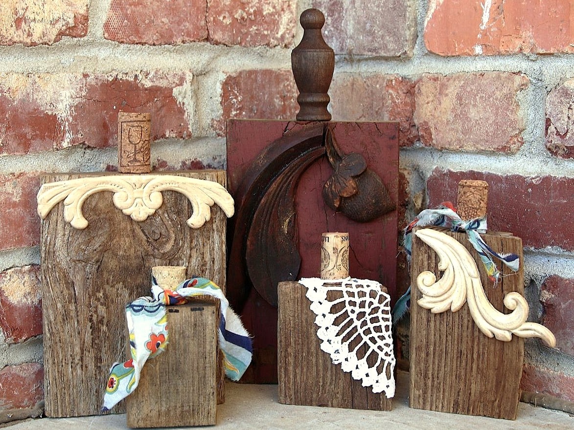wood architectural pumpkins diy craft idea for fall decorating